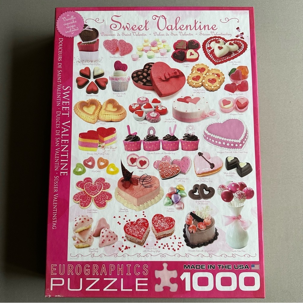 EUROGRAPHICS 1000pc Sweet Valentine cakes/desserts puzzle